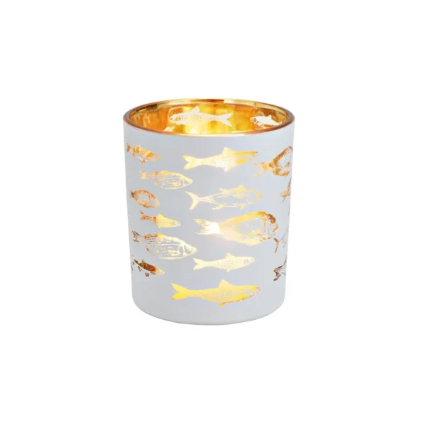 teelicht-glas, teelicht glas, teelichter, fisch bilder, fisch motiv